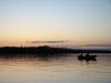 fishing at sundown