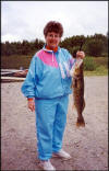 lady with walleye